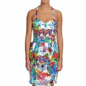 NWT LOVE MOCHINO Multicolour Tropical Print Halter